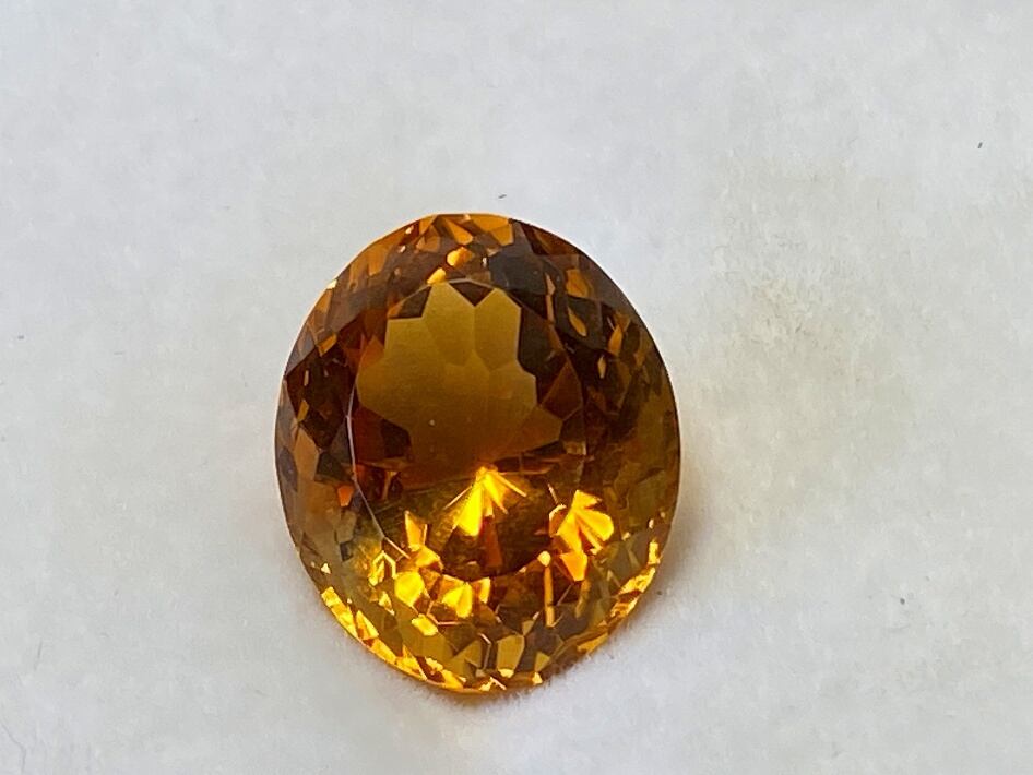 シトリントパーズ 14ct 黄色 オーバル CA-029