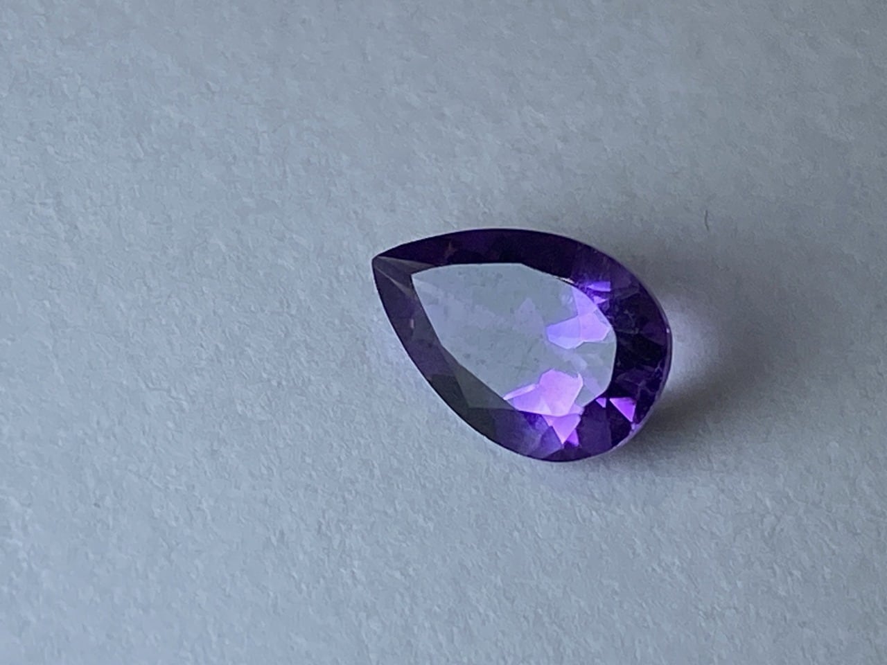 新入荷|アメジスト|深い紫が美しいぺアシエープカット 2.5ct サイズ:11×7.8mm 【限定1個】 <M-C-73>