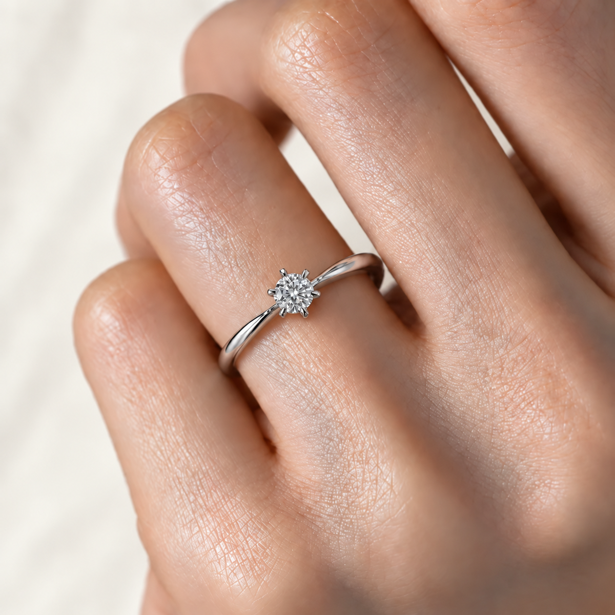 婚約指輪|エターナルソリテール6本爪