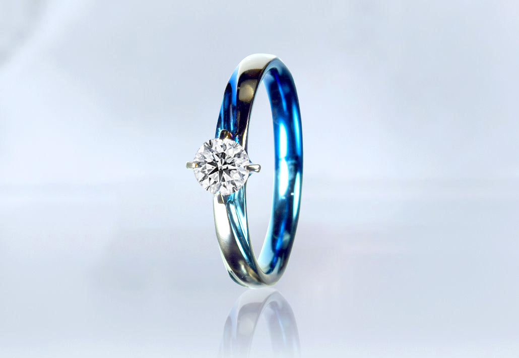 婚約指輪|青いさざなみ<Sazanami> Aプラン - 0.2ct