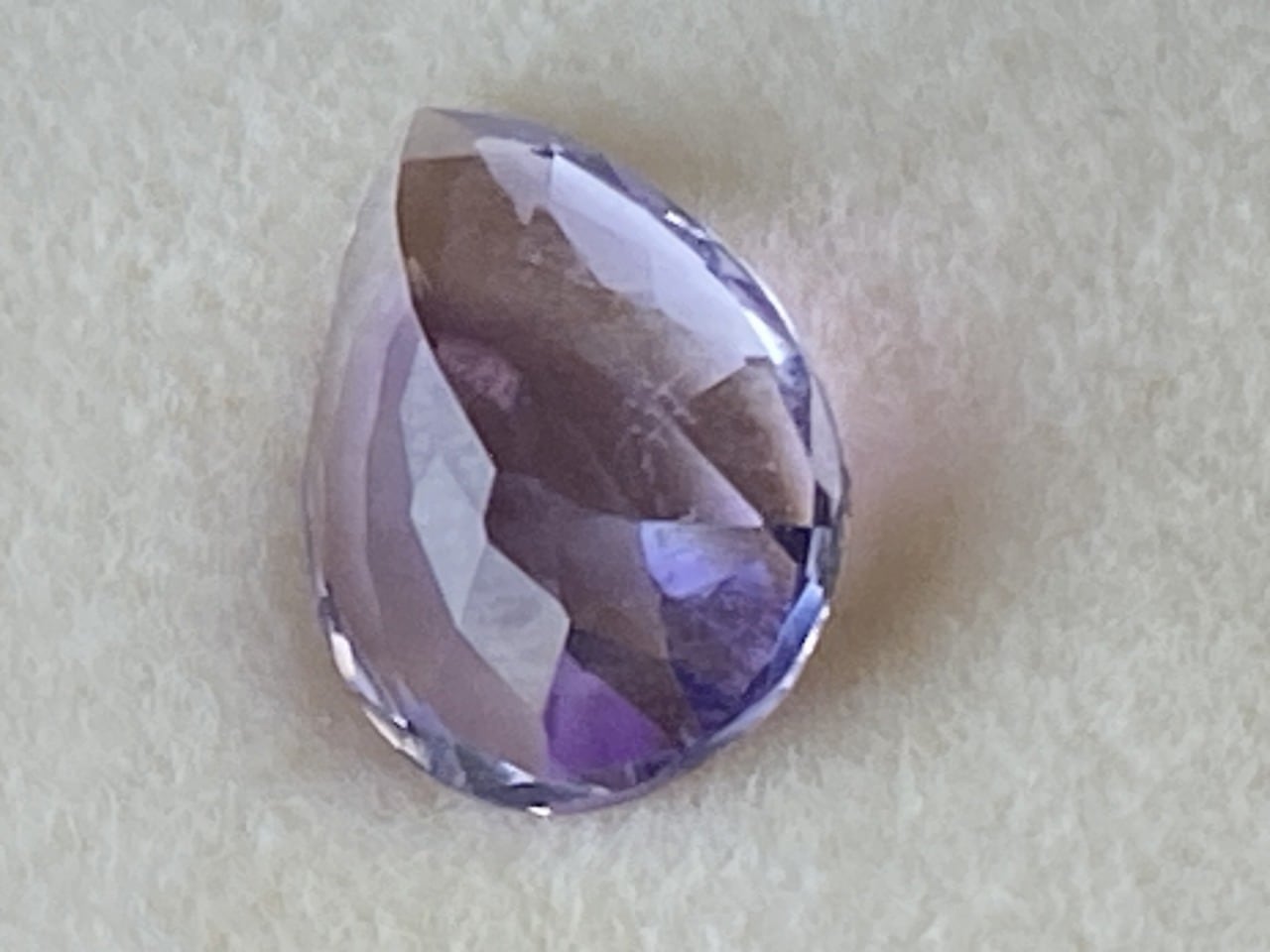 新入荷|アメジスト|バイカラーアメジスト 透明&紫のコンビネーション 5.28ct サイズ:15×10mm 【限定1個】 <M-C-72>