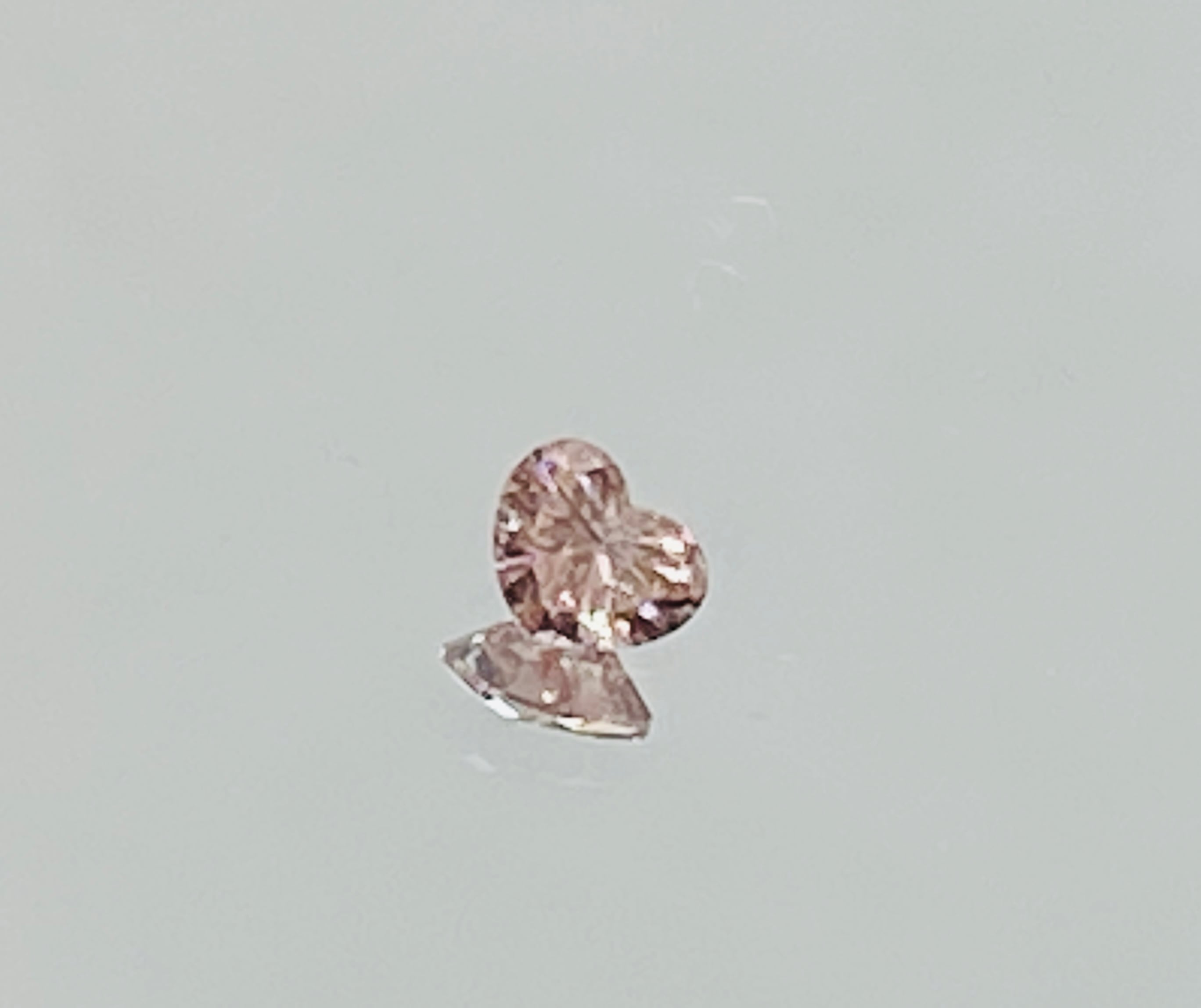 ピンクダイヤモンド ハートカット0.081ct タイプ2【限定1個】 鑑定書付 MDPー0081-HA
