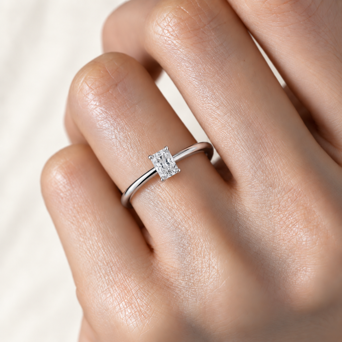ラディアントカットダイヤモンド婚約指輪|オーダー製作