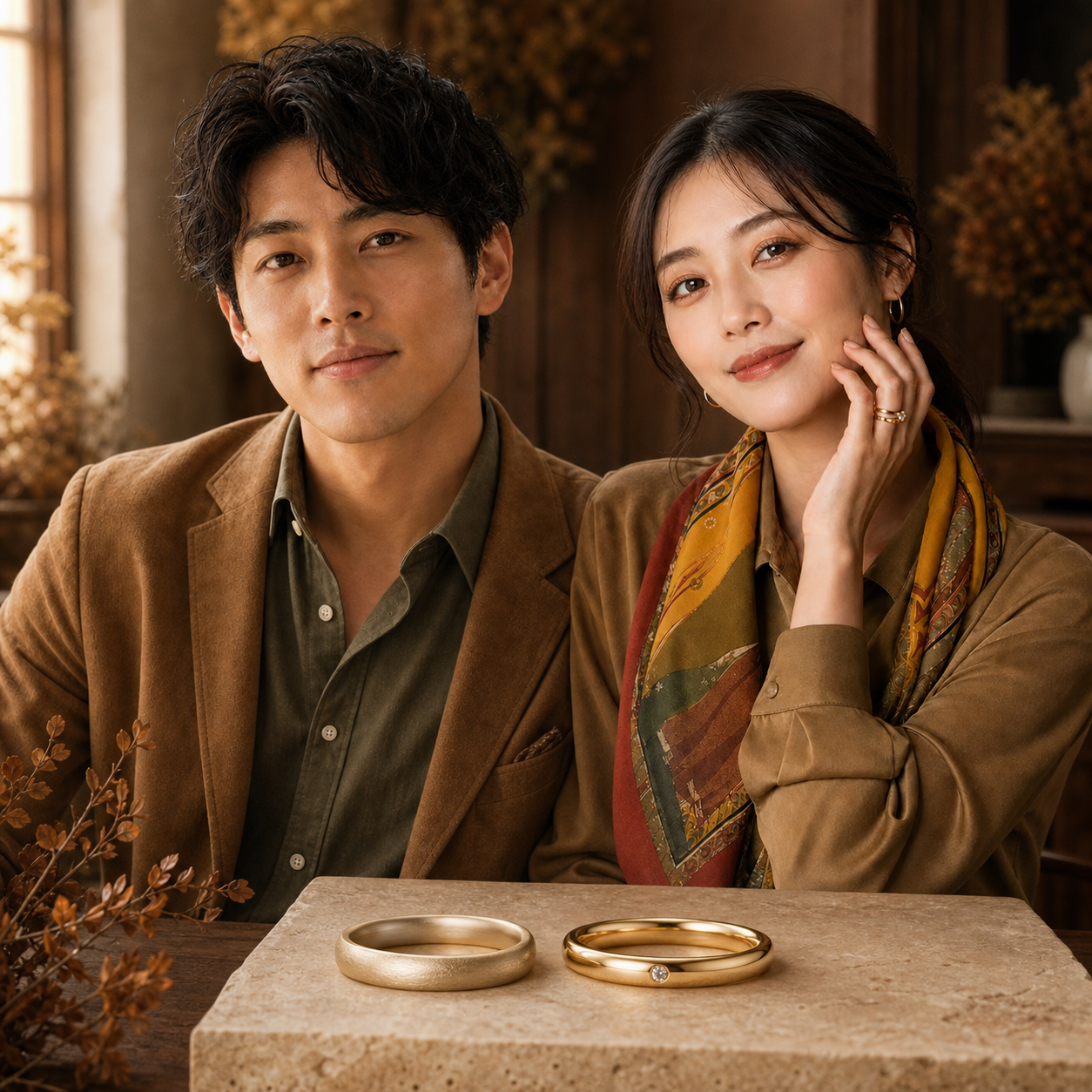 秋に合う結婚指輪