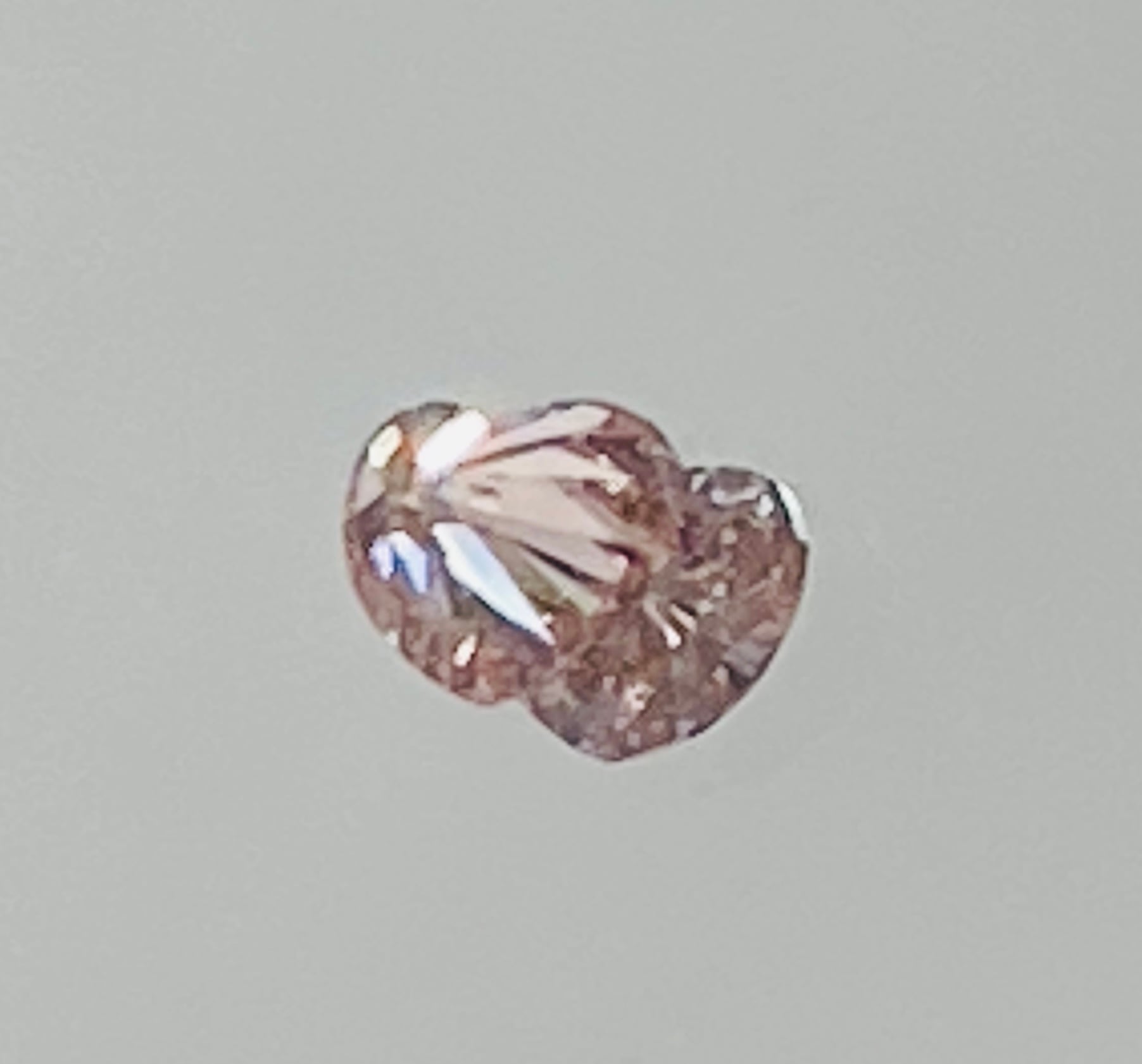 ピンクダイヤモンド　ハートカット0.081ct　タイプ2【限定1個】　鑑定書付　MDPｰ0081-HA