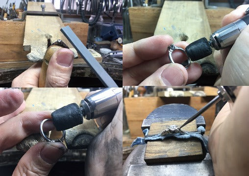 婚約指輪｜ピンク×黄色いさざなみ＜Sazanami＞Aプラン - 0.2ct