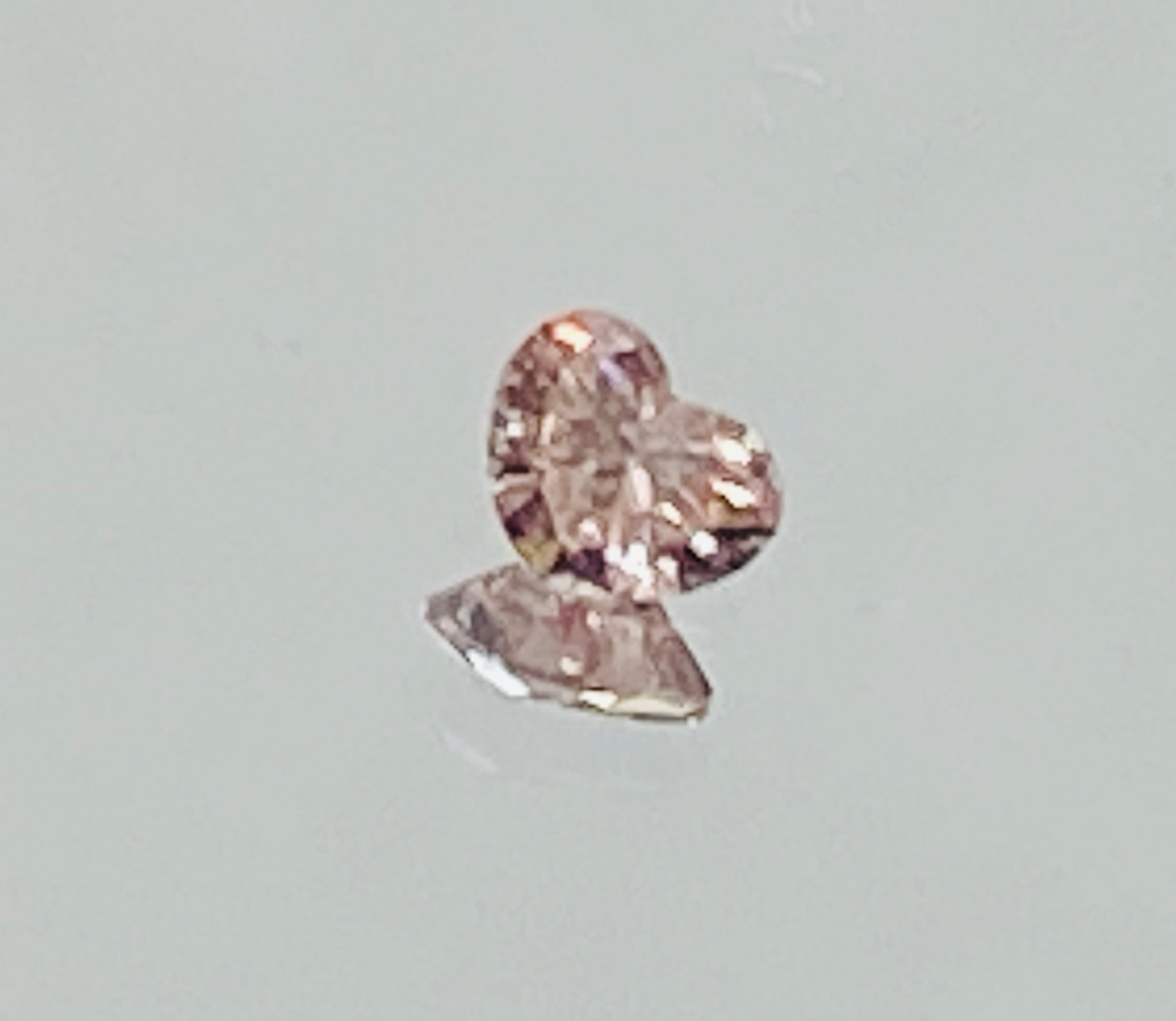 ピンクダイヤモンド　ハートカット0.081ct　タイプ2【限定1個】　鑑定書付　MDPｰ0081-HA