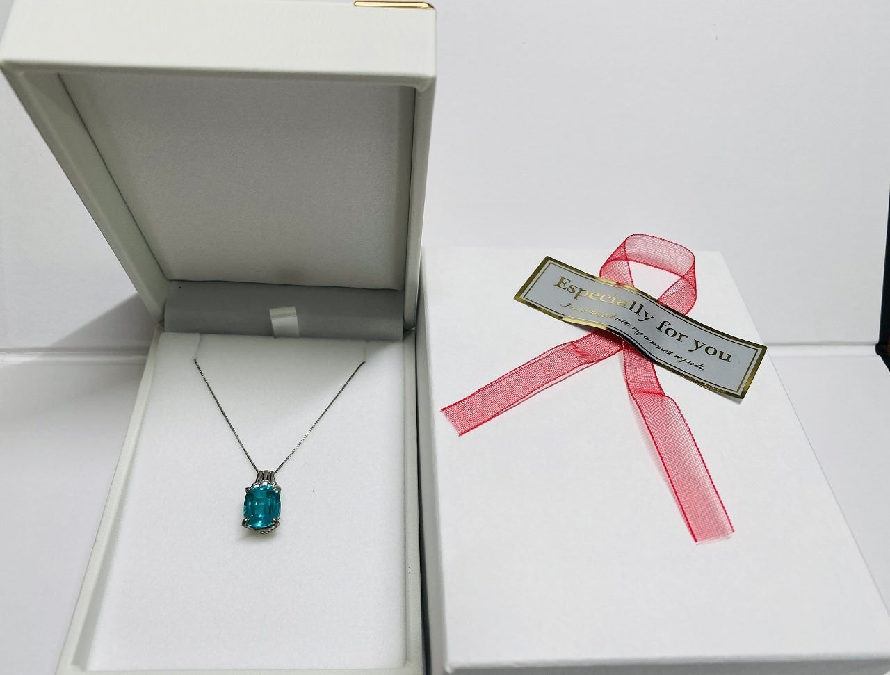 パライバトルマリンタイプ＜ラボグロウン＞ペンダント　【限定1個】4.95ct　蛍光色　魅力的なブルー＆グリーン　S-003